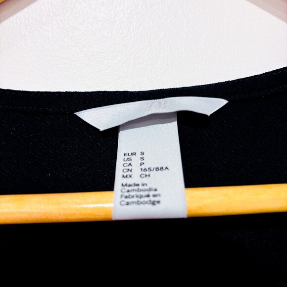 H&M Black Sleeveless Belted Knee-Length Dress | Classic | Small * - Picture 6 of 6